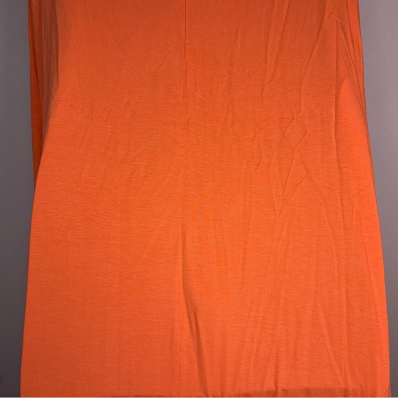4x Ava And Viv Vibrant Orange Sleeveless Dress Stretch Knee Length Soft Fabric - Picture 11 of 14